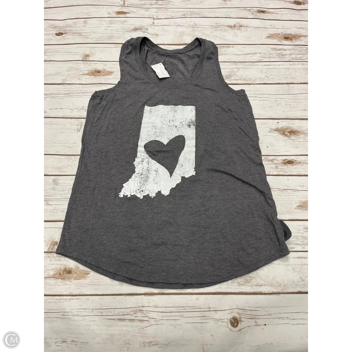 Top Sleeveless By Cme In Grey, Size: L