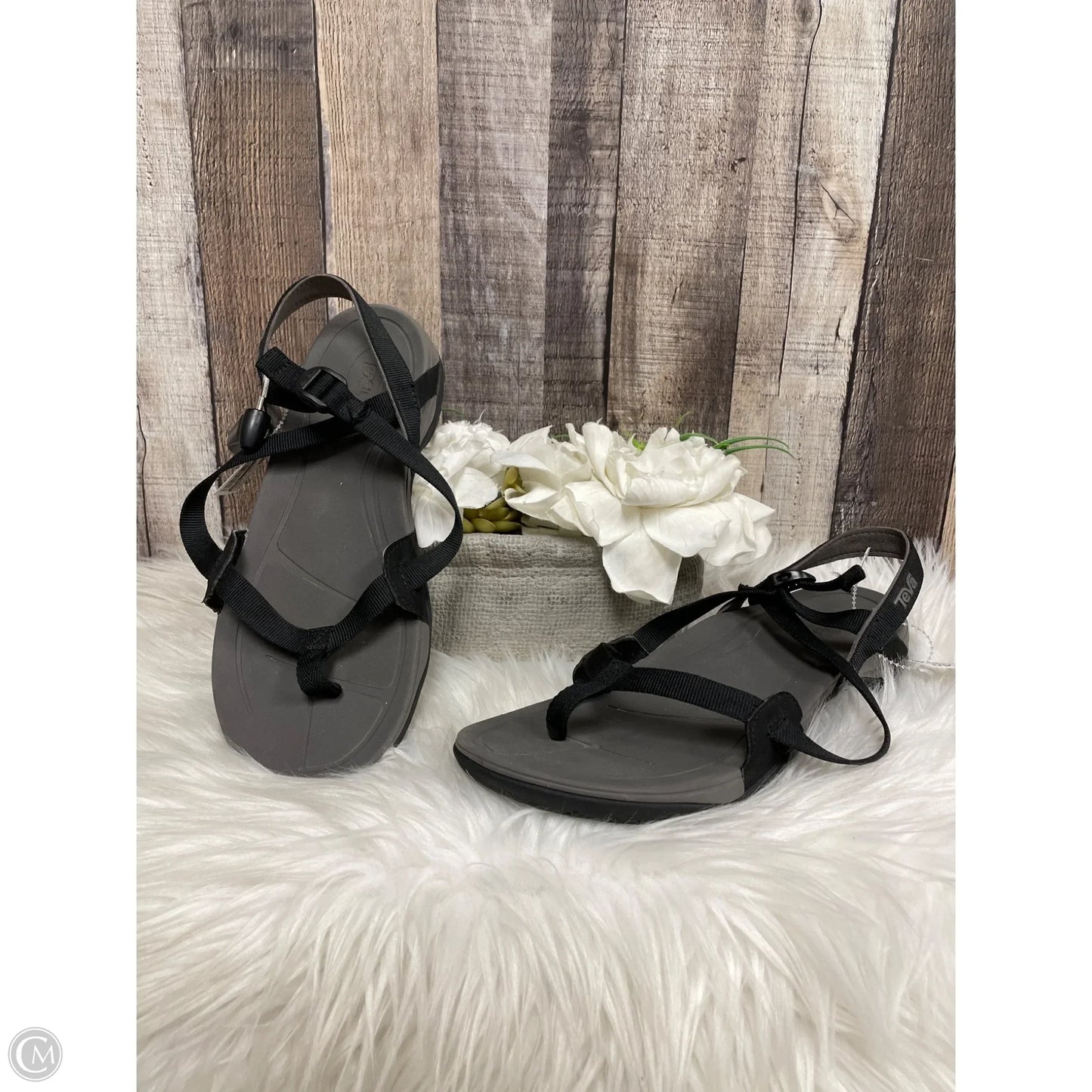 Sandals Sport By Teva In Black & Grey, Size: 10