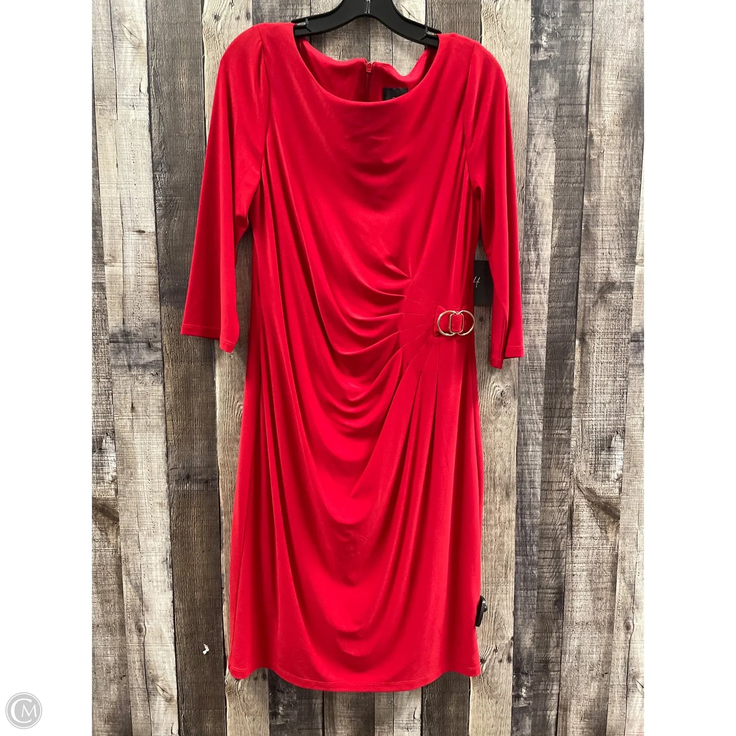 Dress Casual Midi By Cme In Red, Size: 14