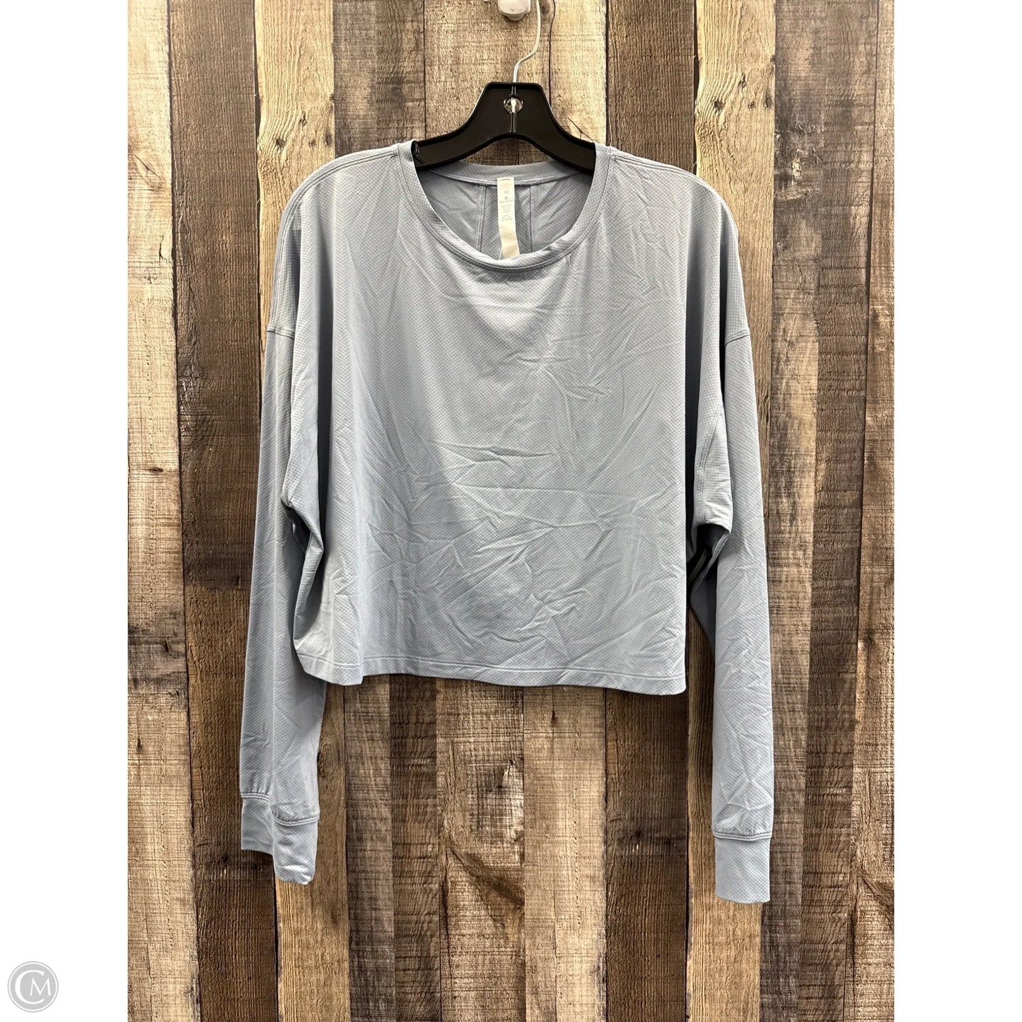 Athletic Top Long Sleeve Crewneck By Lululemon In Blue, Size: 10