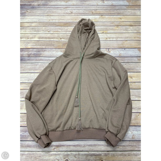 Sweatshirt Hoodie By Current Air In Copper, Size: L