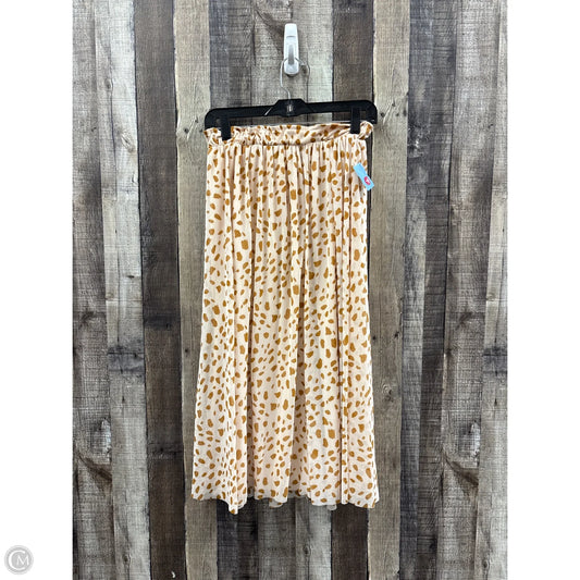 Skirt Midi By Originality In Peach, Size: S