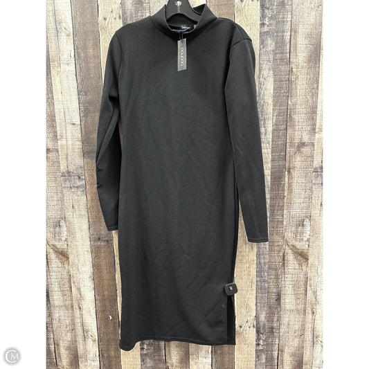Dress Casual Midi By Boohoo Boutique In Black, Size: L