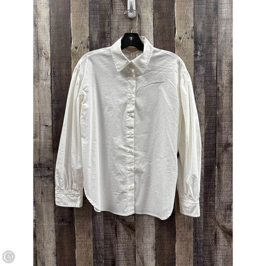 Blouse Long Sleeve By Philosophy In Cream, Size: S