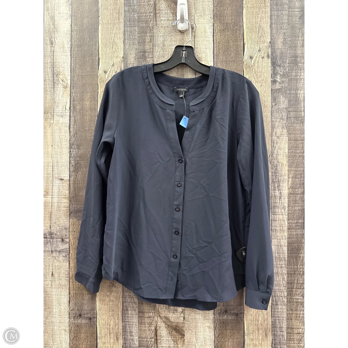 Top Long Sleeve By Ann Taylor In Black, Size: S