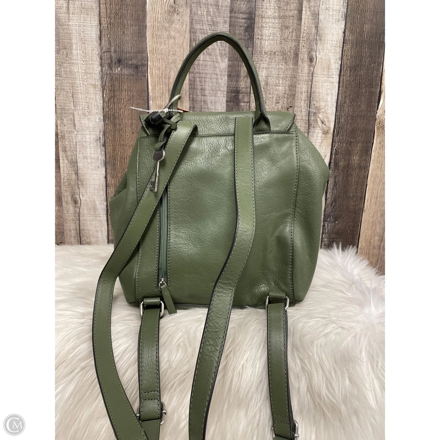 Backpack Leather By Fossil, Size: Medium