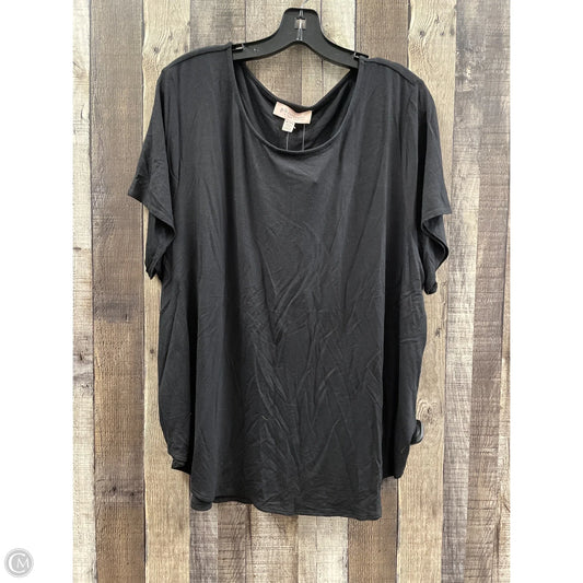 Top Short Sleeve By Philosophy In Black, Size: 3x