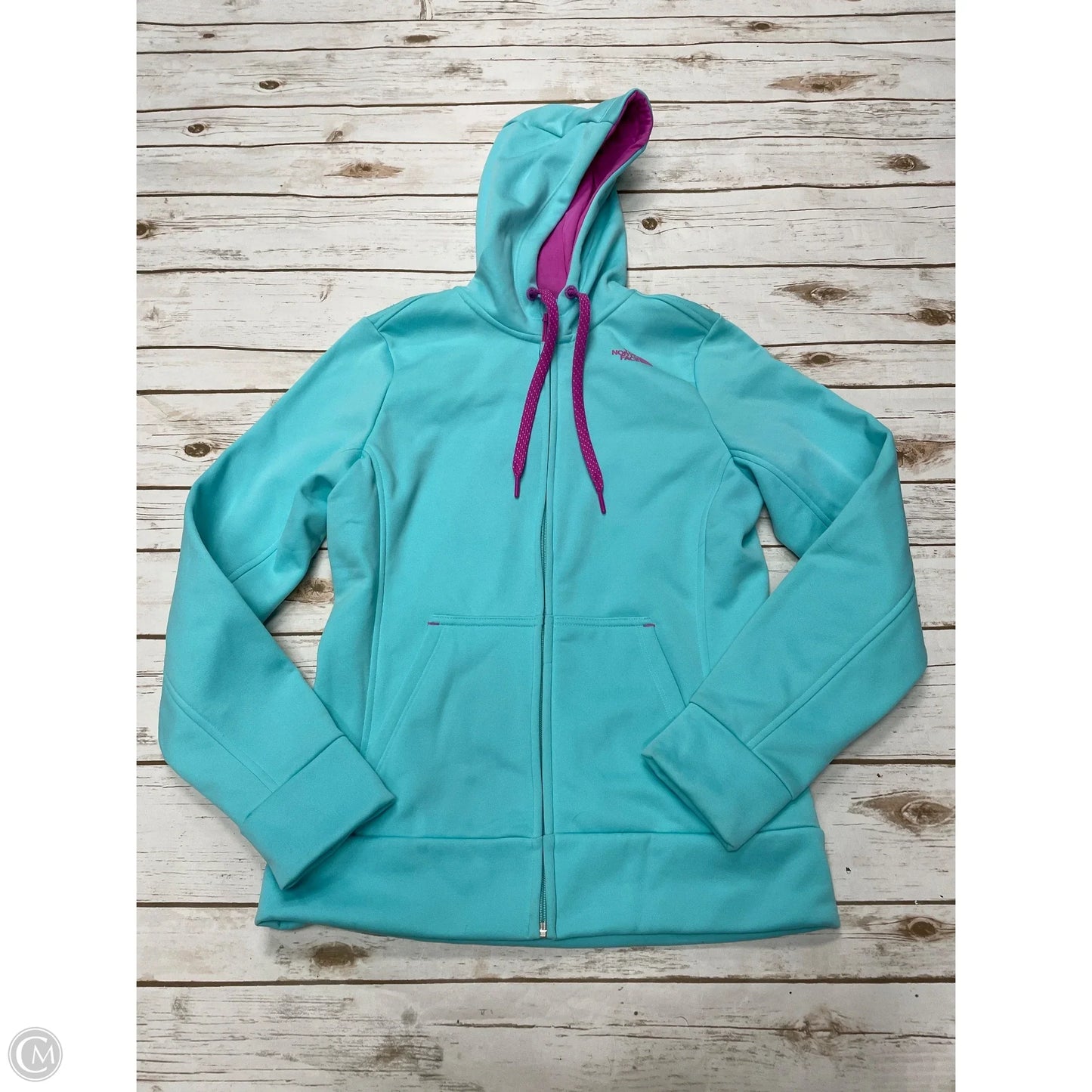 Athletic Jacket By The North Face In Aqua, Size: M