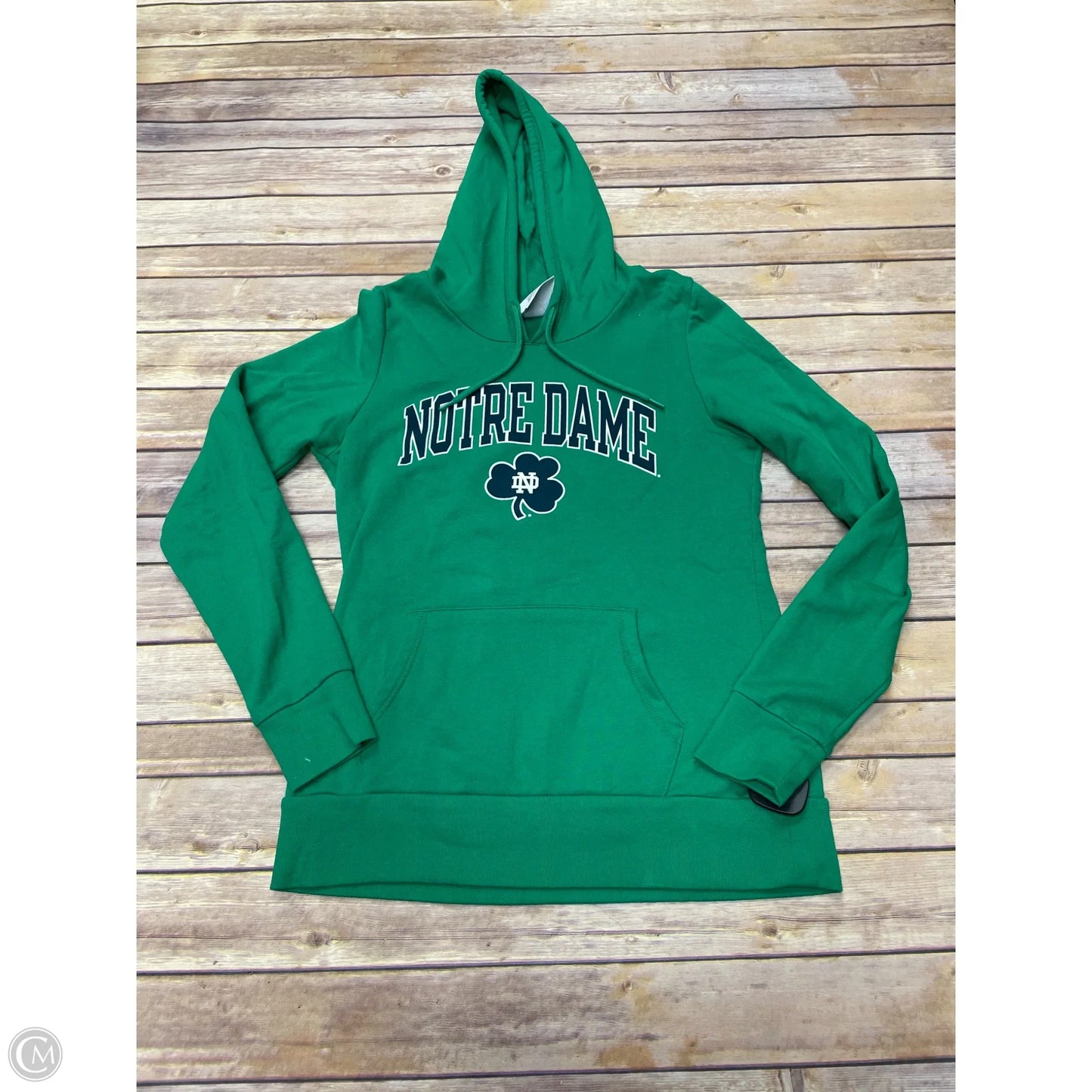 Sweatshirt Hoodie By Champion In Green, Size: M