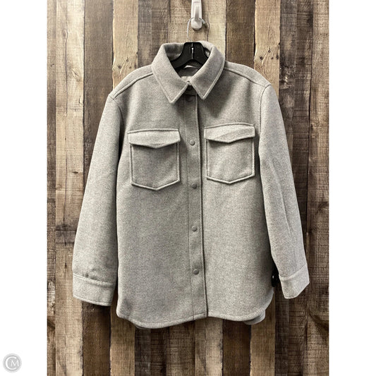 Jacket Shirt By H&m In Grey, Size: S