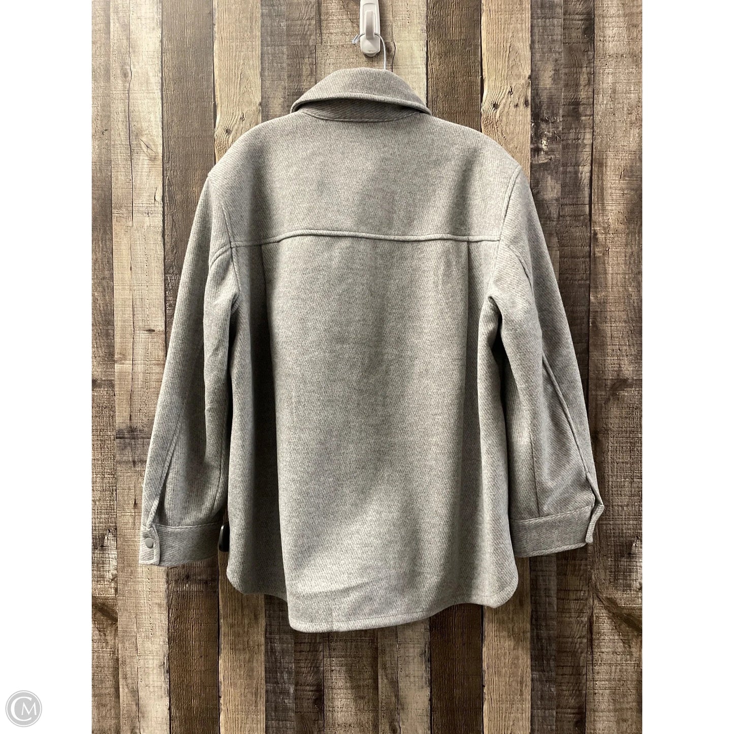 Jacket Shirt By H&m In Grey, Size: S