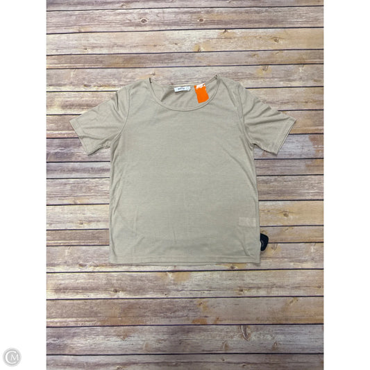 Top Short Sleeve By Mod Ref In Tan, Size: L