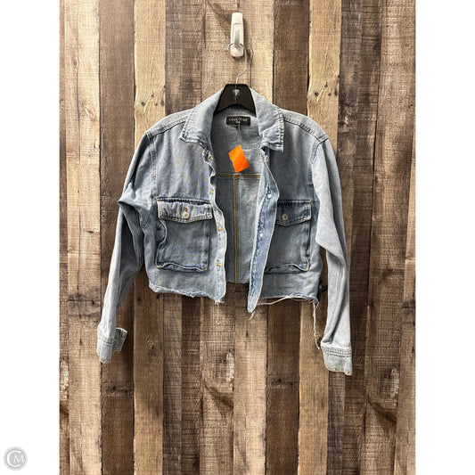 Jacket Denim By Love Tree In Bronze, Size: 0
