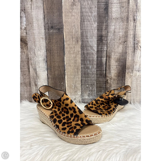 Sandals Heels Wedge By Catherine Malandrino In Animal Print, Size: 8.5