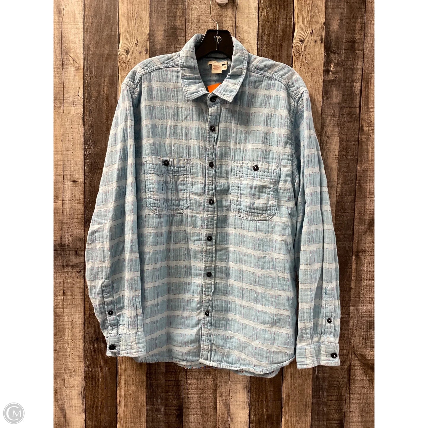 Top Long Sleeve By Cme In Blue, Size: M
