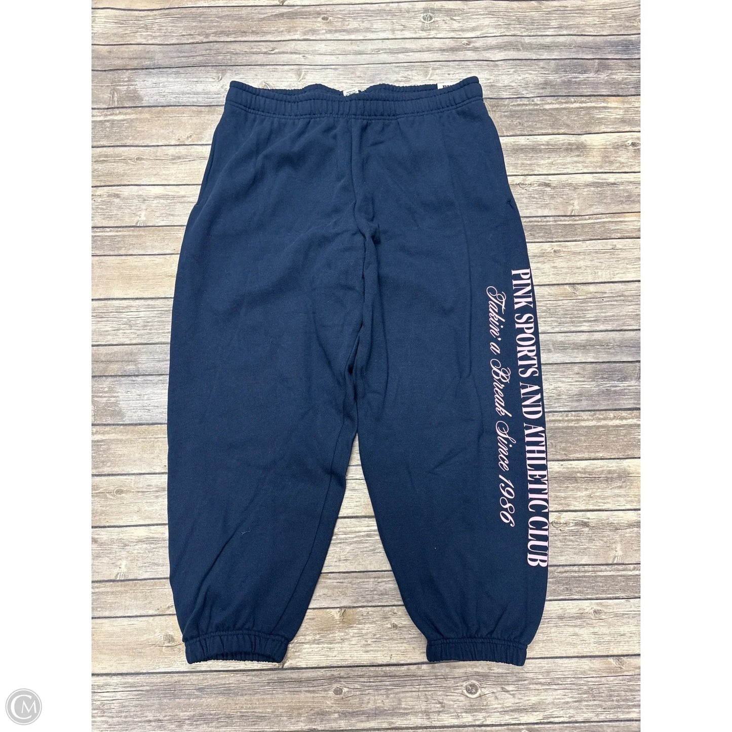 Pants Joggers By Pink In Blue & Pink, Size: Xl