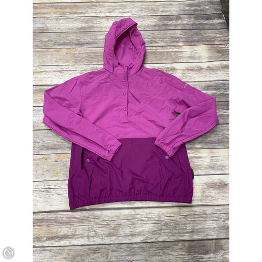 Jacket Windbreaker By Columbia In Pink & Purple, Size: S