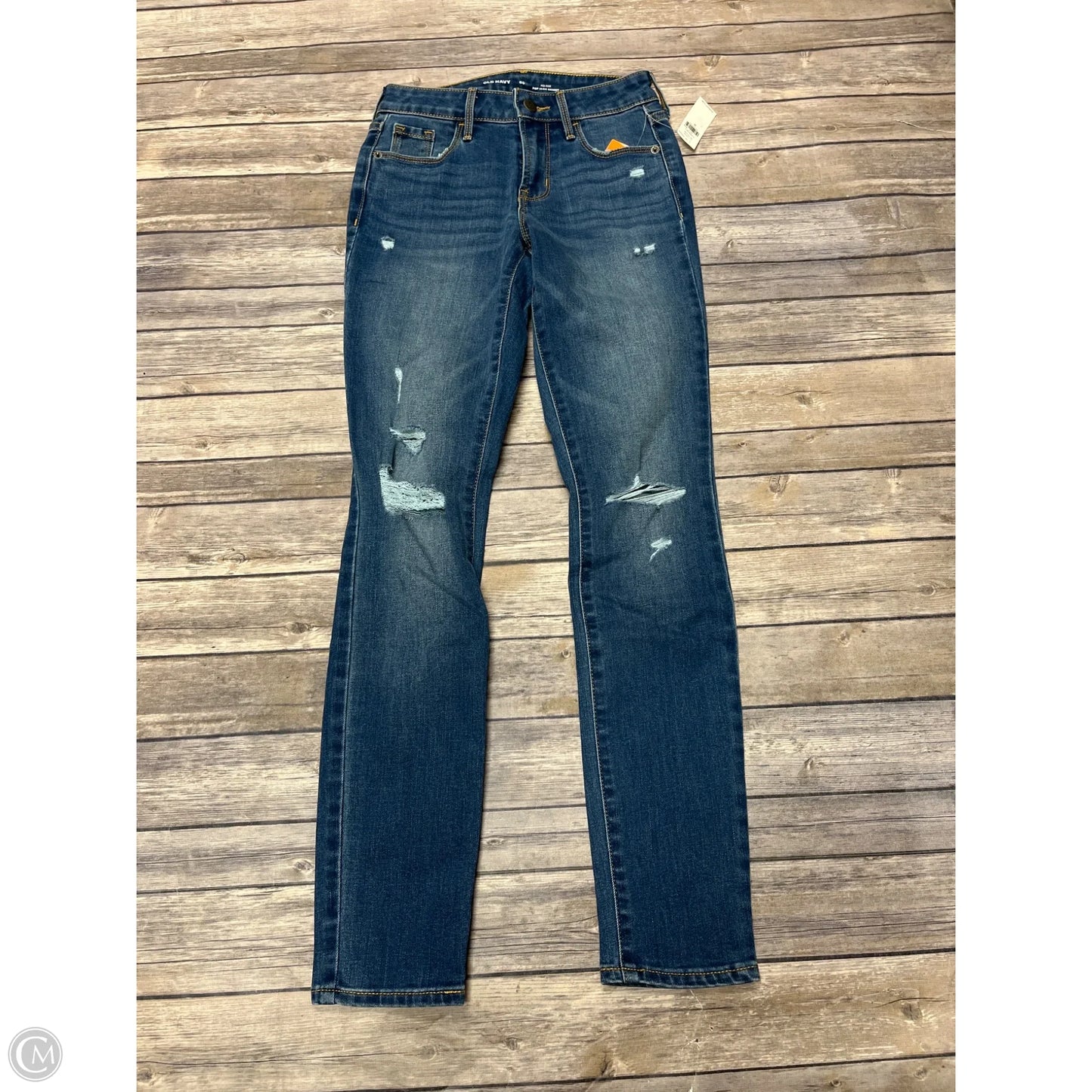 Jeans Straight By Old Navy In Blue Denim, Size: 0