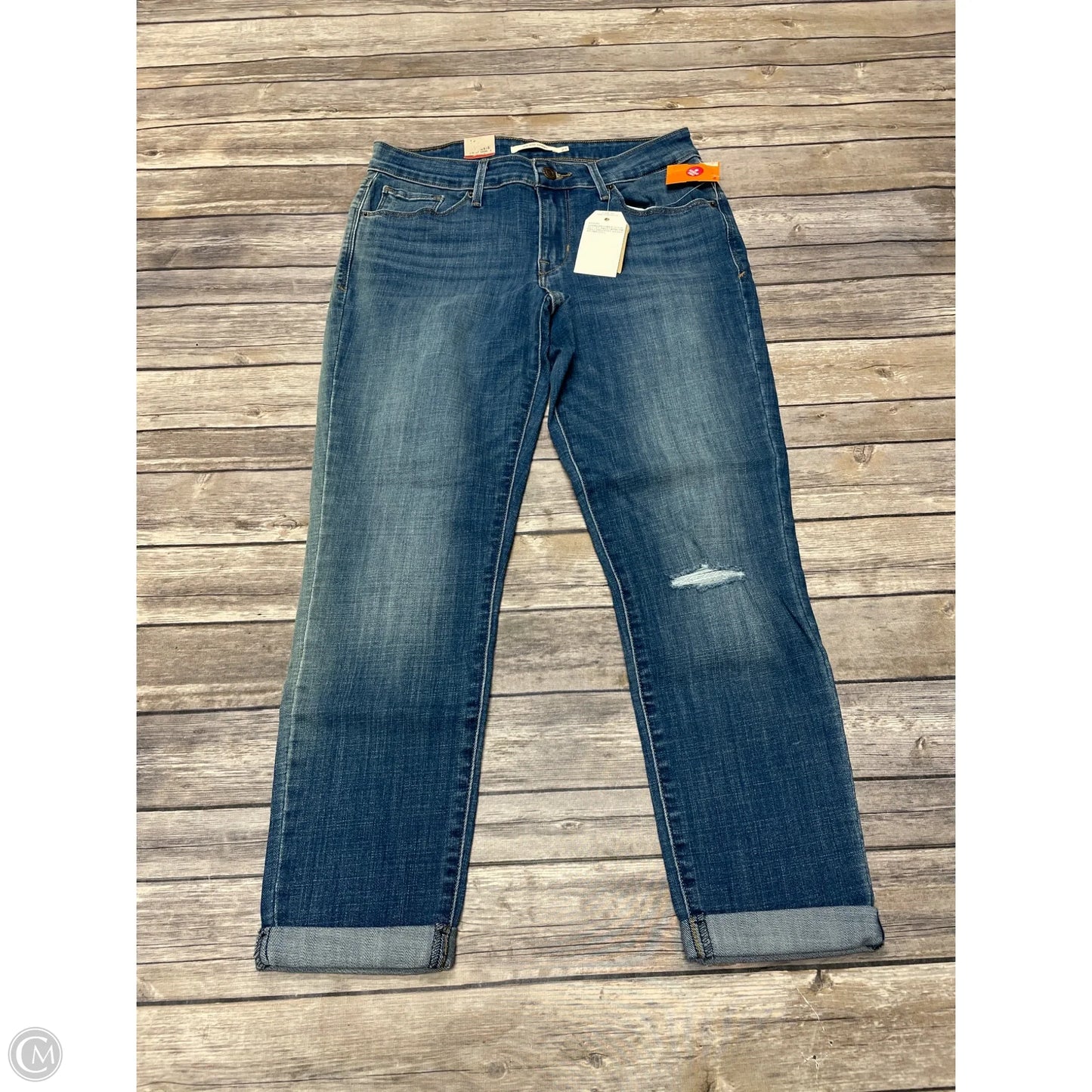 Jeans Boot Cut By Levis In Blue Denim, Size: 4