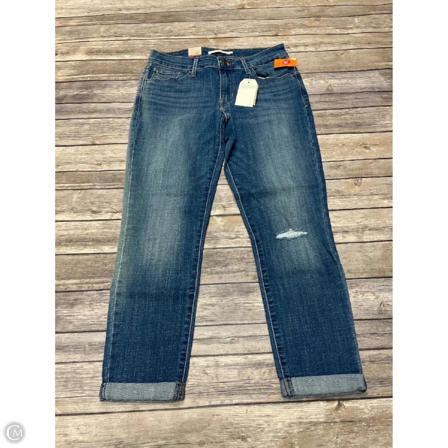 Jeans Boot Cut By Levis In Blue Denim, Size: 4