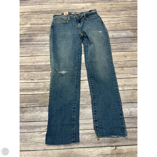 Jeans Straight By Levis In Blue Denim, Size: 6