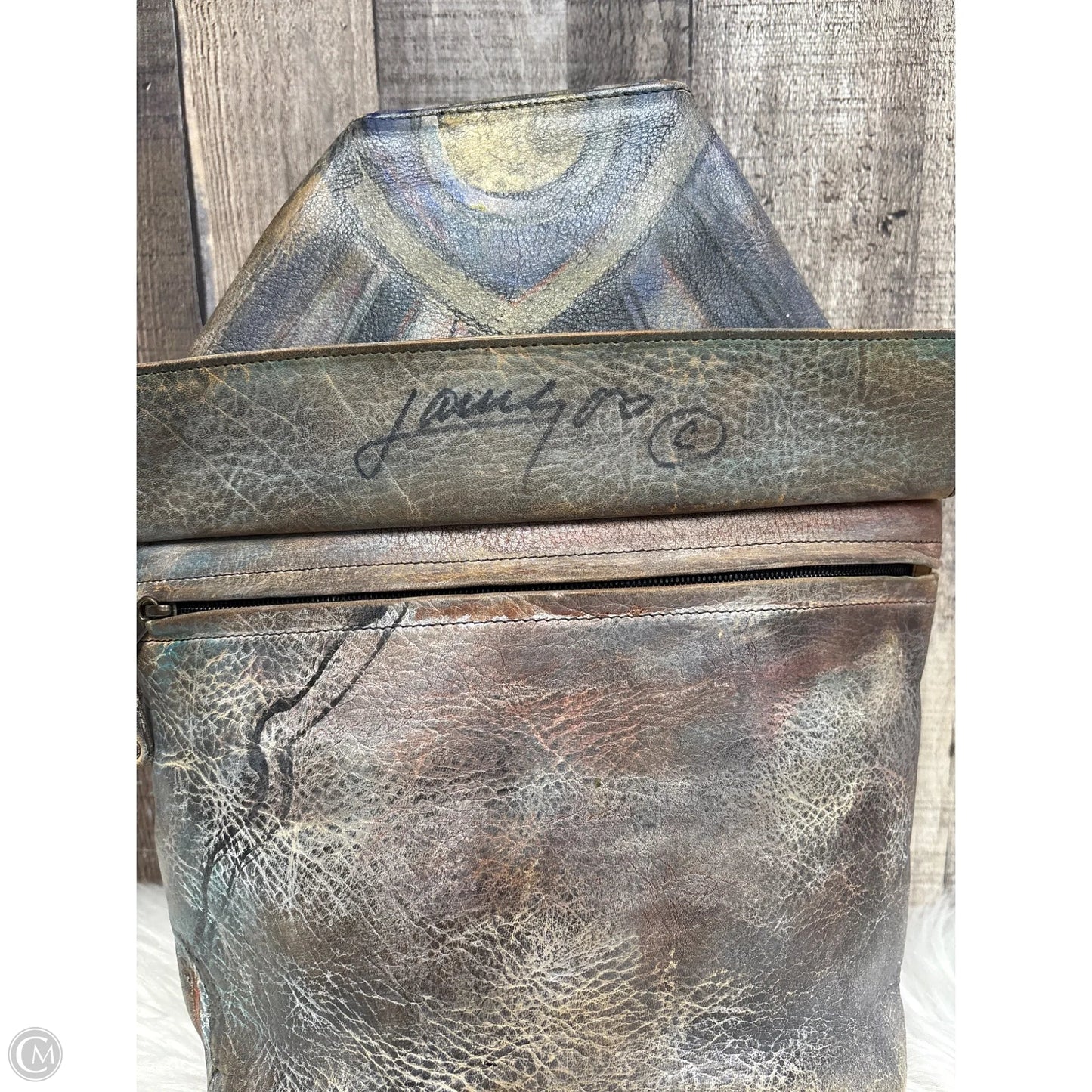 Backpack Leather By Cmb, Size: Medium