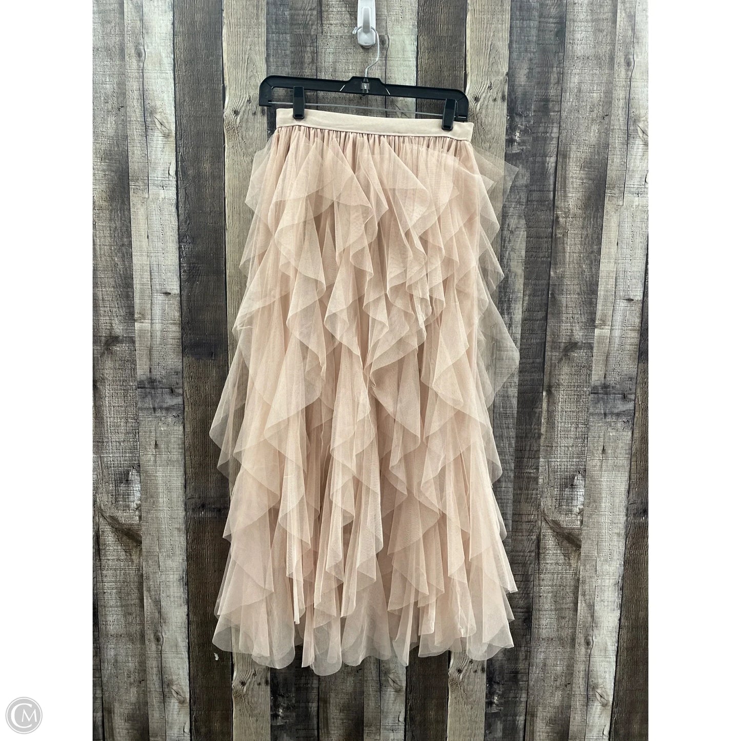 Skirt Midi By Soho Apparel In Tan, Size: M