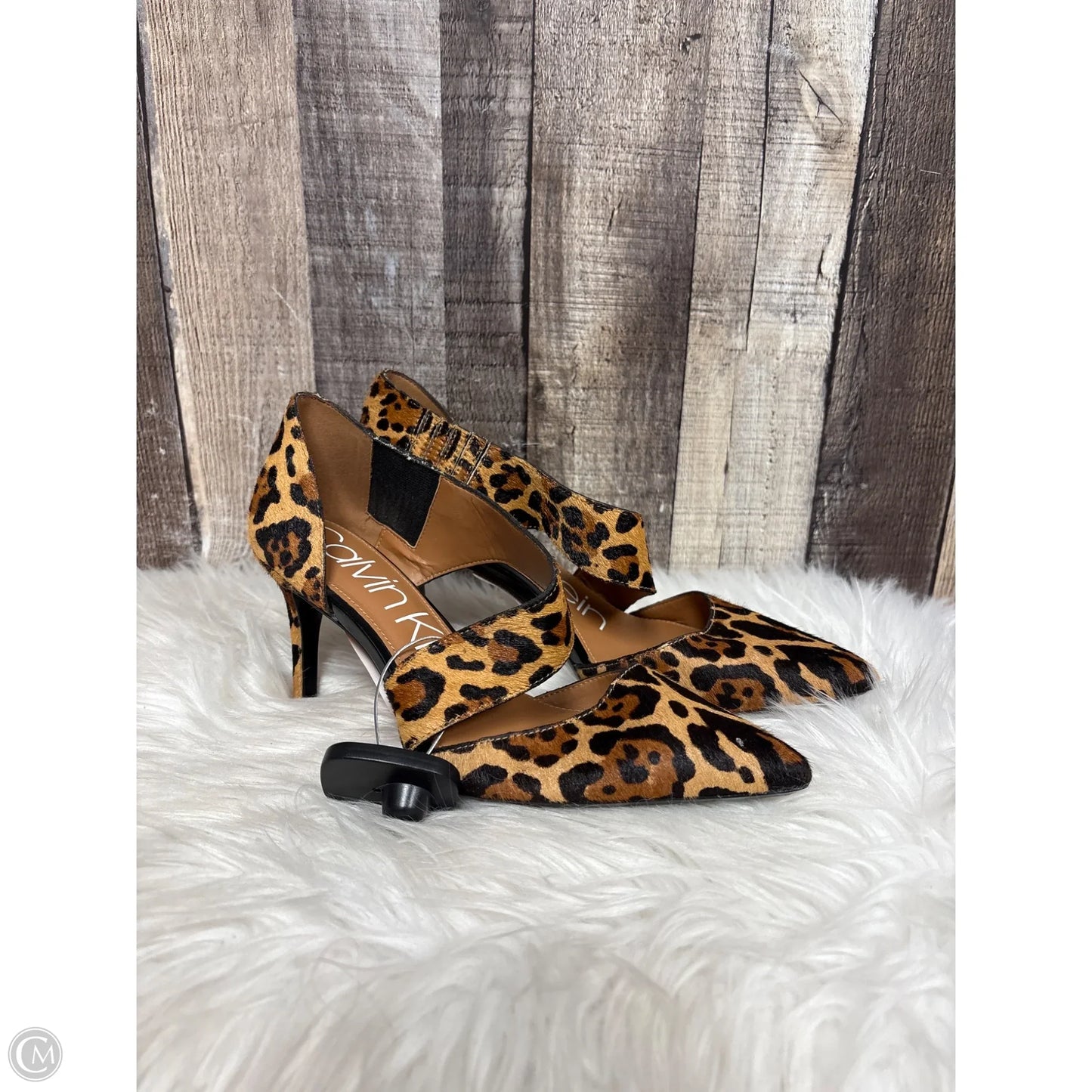 Shoes Heels Stiletto By Calvin Klein In Animal Print, Size: 7