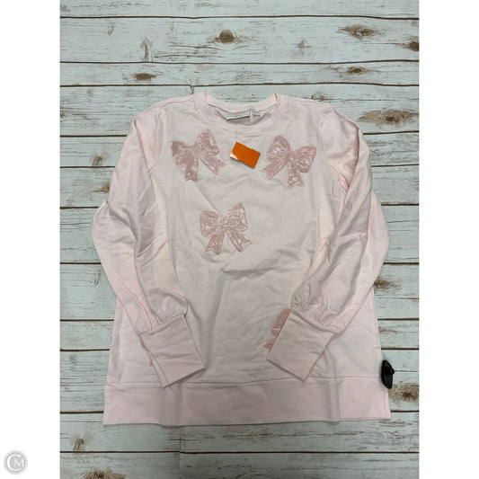 Top Long Sleeve By Cme In Pink, Size: Xs