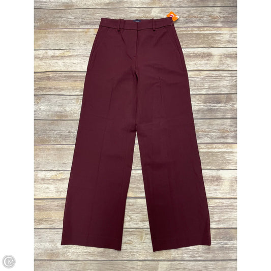 Pants Wide Leg By J. Crew In Maroon, Size: 0