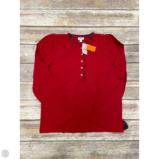Top Long Sleeve By J. Crew In Red, Size: S