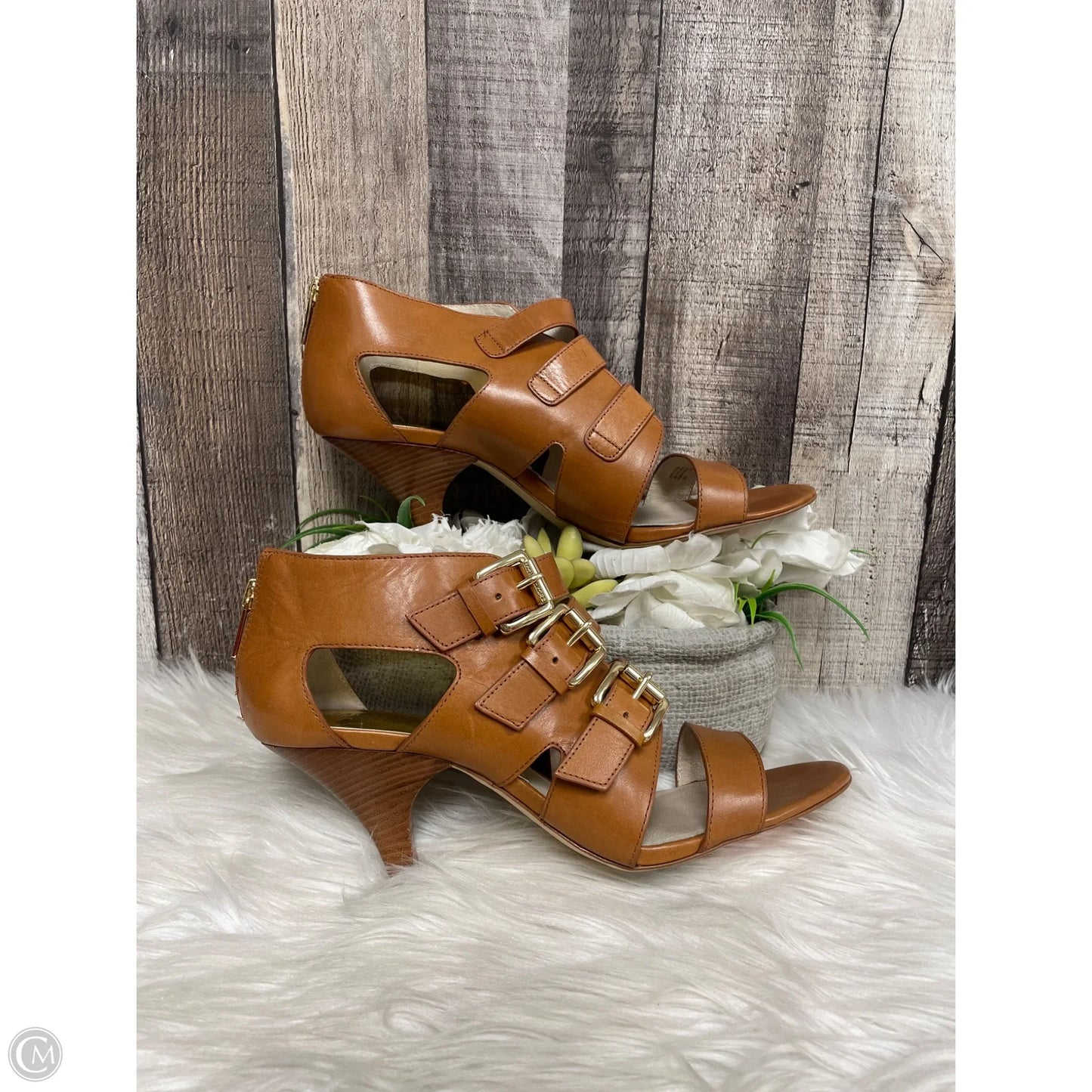 Sandals Designer By Michael Kors In Red, Size: 10