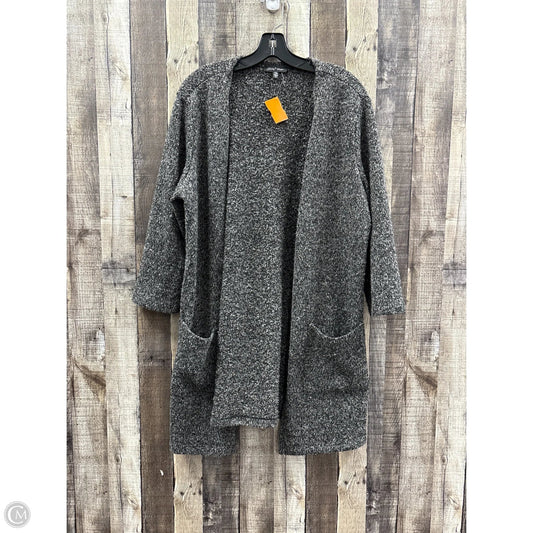 Cardigan By Slinky Brand In Black & Grey, Size: Xl