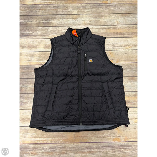 Vest Puffer & Quilted By Carhartt In Black, Size: Xxl