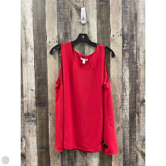 Top Sleeveless By Cato In Red, Size: Xl
