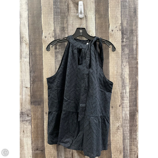 Top Sleeveless By Cato In Black, Size: Xl