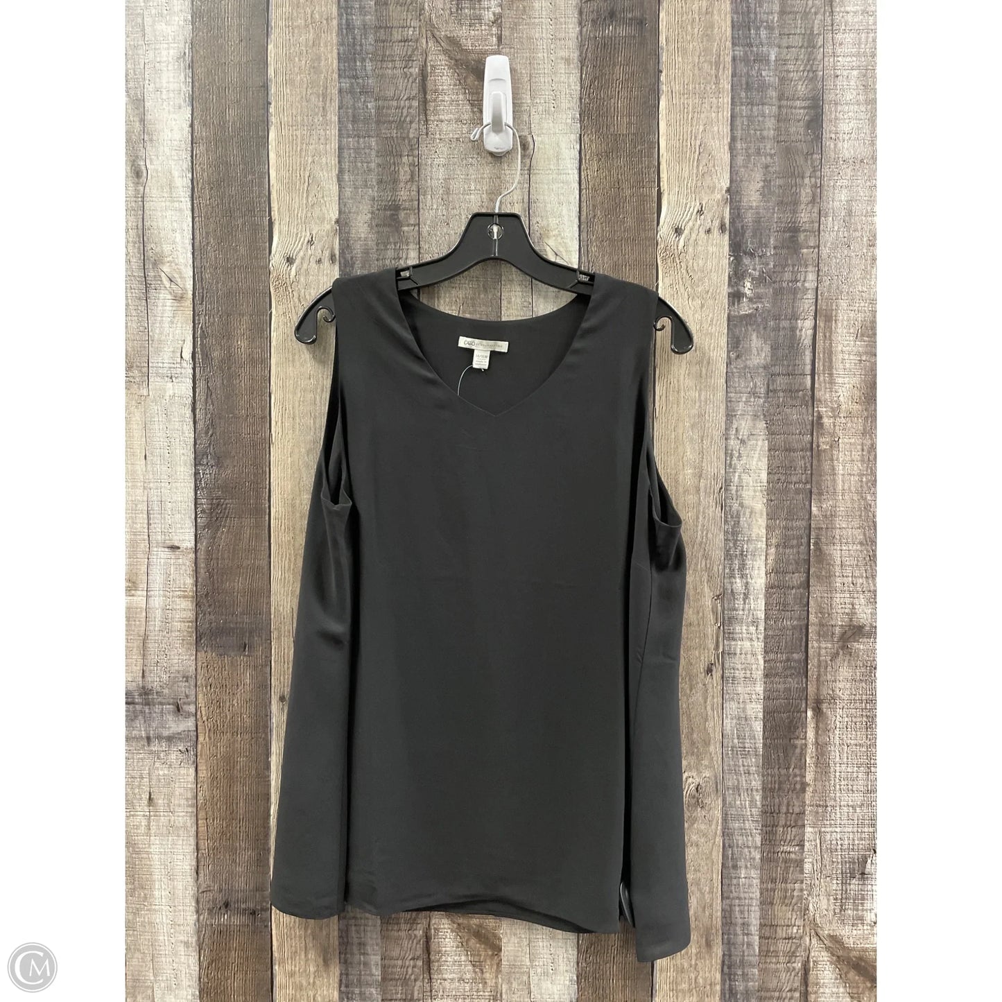 Top Sleeveless By Cato In Black, Size: Xl