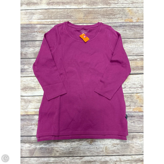 Top Long Sleeve Basic By Coldwater Creek In Pink, Size: Xs