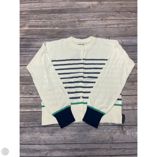 Cardigan By Lands End In Striped Pattern, Size: Xs