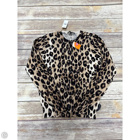 Cardigan By Ann Taylor In Animal Print, Size: Xs