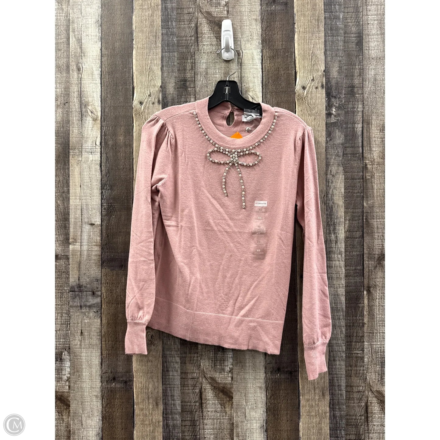 Sweater By Liz Claiborne In Mauve, Size: Xs