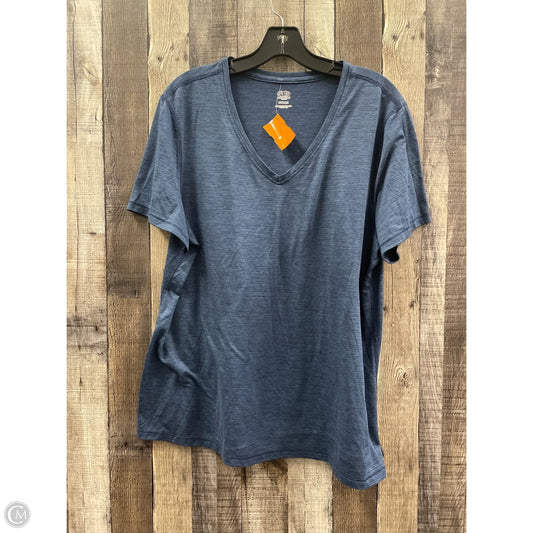 Athletic Top Short Sleeve By Athletic Works In Blue, Size: 3x
