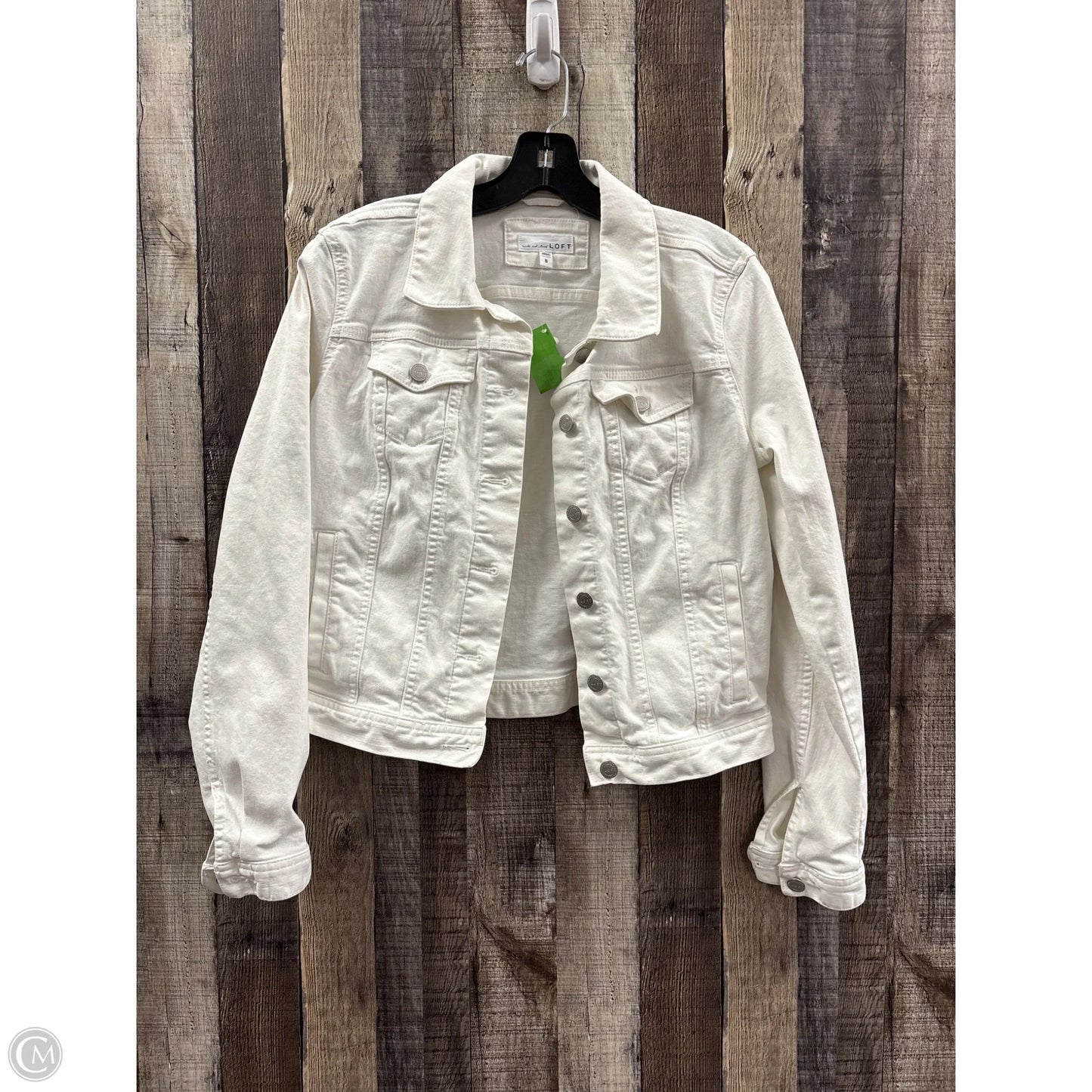 Jacket Denim By Loft In White, Size: S