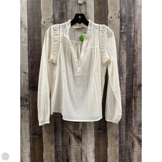 Top Long Sleeve By Loft In Cream, Size: Xs