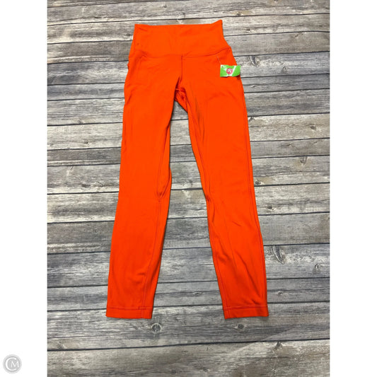 Athletic Pants By Lululemon In Orange, Size: 4