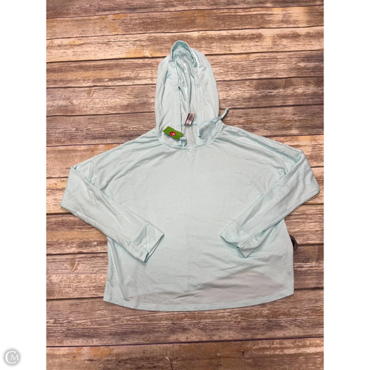Athletic Top Long Sleeve Hoodie By Cme In Aqua, Size: M