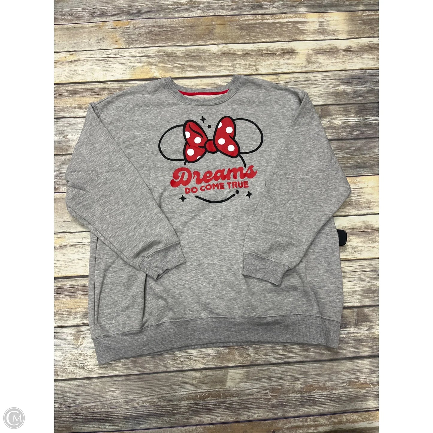 Sweatshirt Crewneck By Disney In Grey, Size: L