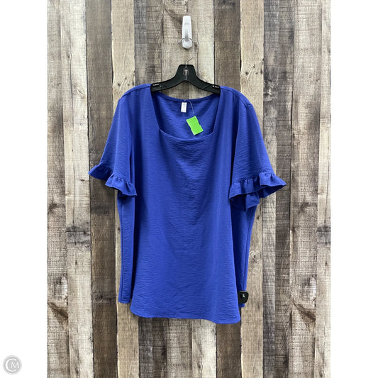 Top Short Sleeve By Cme In Blue, Size: Xxl