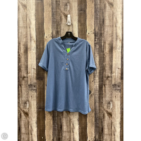 Top Short Sleeve By Cmf In Blue, Size: Xl
