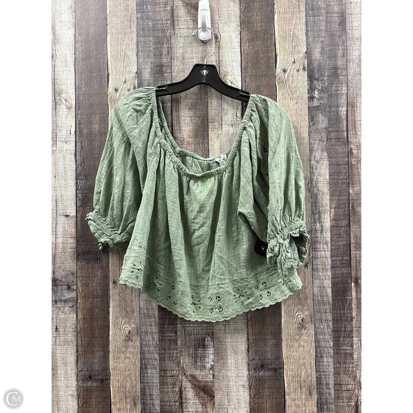 Top Short Sleeve By American Eagle In Green, Size: M